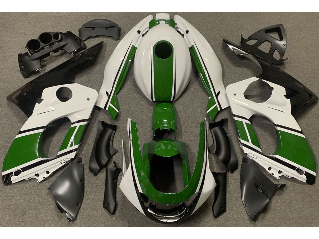 Blanc Brillant & Vert Foncé 98-07 Yamaha YZF600 Carénage Blanc Brillant & Vert Foncé 98-07 Yamaha YZF600 Carénage