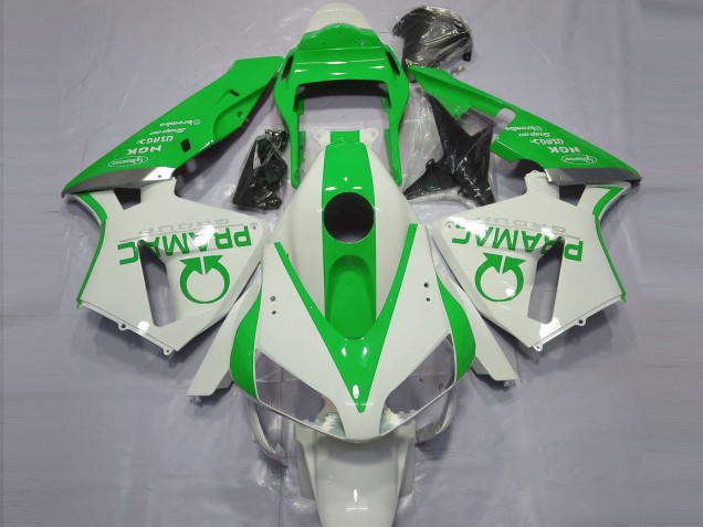 Blanc Brillant & Vert Pramac 03-04 Honda CBR600RR Carénage Blanc Brillant & Vert Pramac 03-04 Honda CBR600RR Carénage