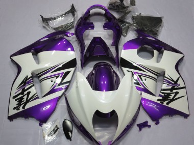 Blanc Brillant & Violet 97-07 Suzuki GSXR 1300 Carénage