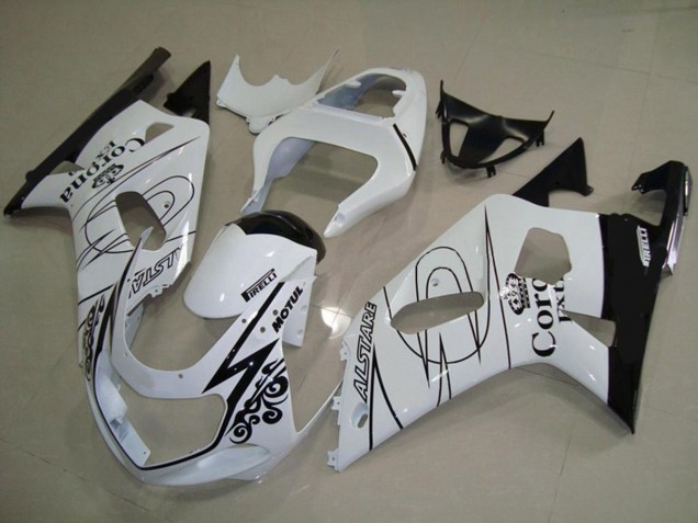 Blanc Corona 01-03 Suzuki GSXR 600-750 Carénage Blanc Corona 01-03 Suzuki GSXR 600-750 Carénage