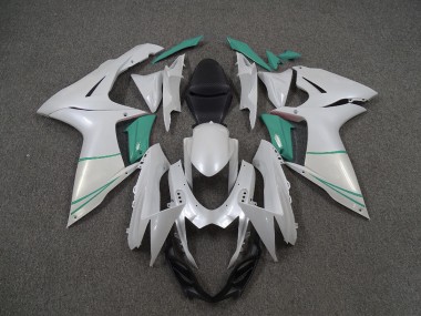 Blanc Nacré & Bleu T 11-24 Suzuki GSXR 600-750 Carénage