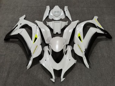 Blanc Nacré & Jaune 16-19 Kawasaki ZX10R Carénage