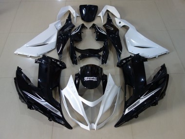 Blanc Nacré & Noir 13-18 Kawasaki ZX6R Carénage
