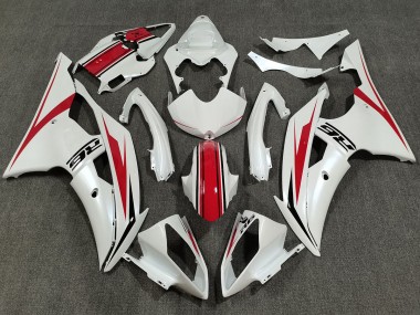 Blanc Nacré & Rouge Brillant 08-16 Yamaha R6 Carénage