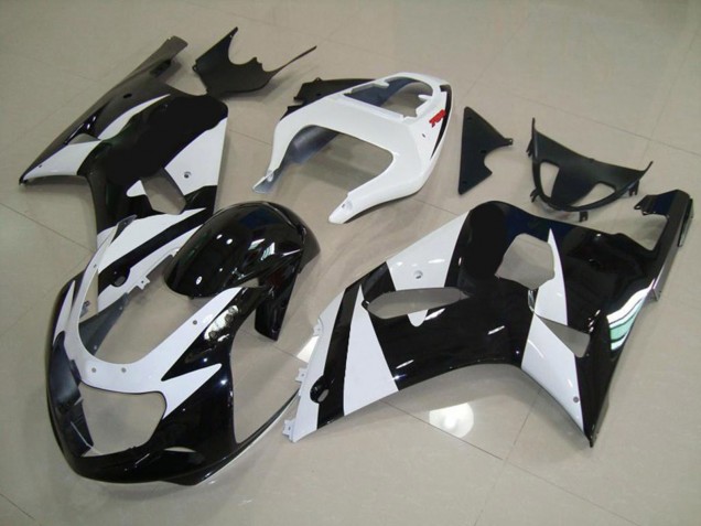 Blanc & Noir 01-03 Suzuki GSXR 600-750 Carénage Blanc & Noir 01-03 Suzuki GSXR 600-750 Carénage