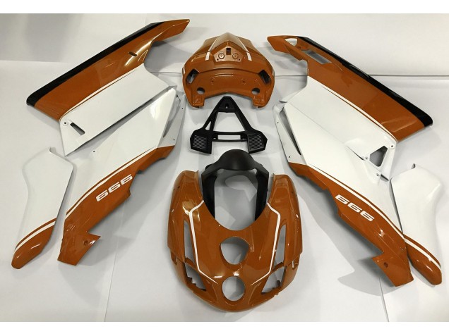 Blanc Orange & Noir 03-04 Ducati 749 999 Carénage Blanc Orange & Noir 03-04 Ducati 749 999 Carénage