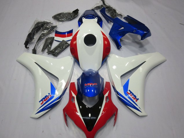 Blanc Rouge & Bleu 08-11 Honda CBR1000RR Carénage Blanc Rouge & Bleu 08-11 Honda CBR1000RR Carénage