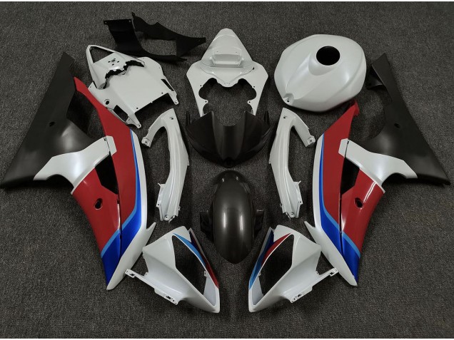 Blanc Rouge & Bleu 08-16 Yamaha R6 Carénage Blanc Rouge & Bleu 08-16 Yamaha R6 Carénage