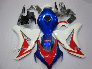 Blanc Rouge & Bleu Profond 08-11 Honda CBR1000RR Carénage