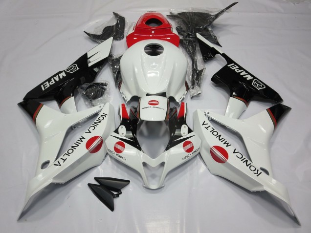 Blanc & Rouge Konica Minolta 07-08 Honda CBR600RR Carénage Blanc & Rouge Konica Minolta 07-08 Honda CBR600RR Carénage