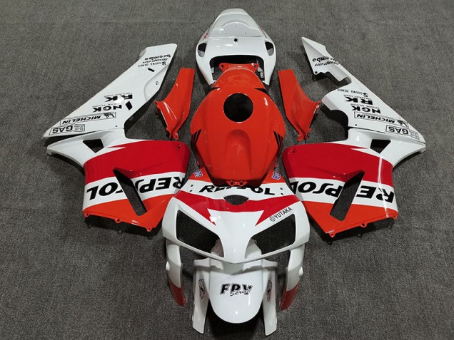 Blanc Rouge & Orange Repsol 05-06 Honda CBR600RR Carénage