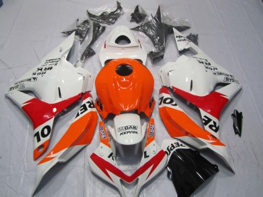 Blanc & Rouge Repsol 09-12 Honda CBR600RR Carénage