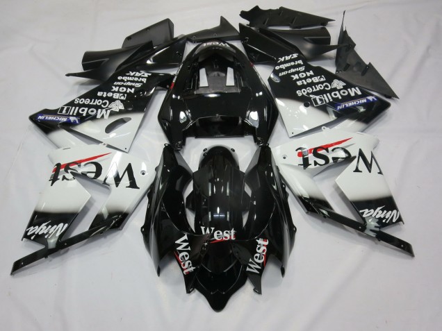 Blanc West 04-05 Kawasaki ZX10R Carénage Blanc West 04-05 Kawasaki ZX10R Carénage