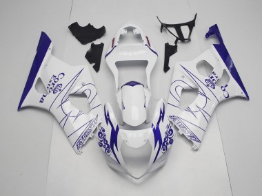 Bleu & Blanc Corona 03-04 Suzuki GSXR 1000 Carénage