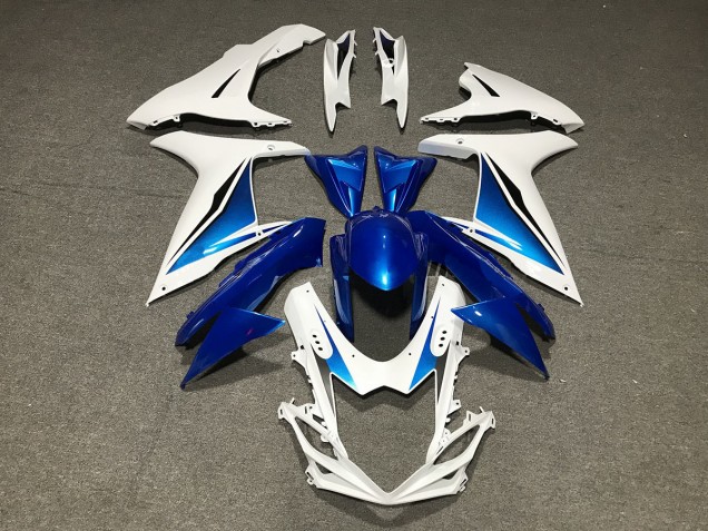 Bleu Blanc Personnalisé 11-24 Suzuki GSXR 600-750 Carénage Bleu Blanc Personnalisé 11-24 Suzuki GSXR 600-750 Carénage