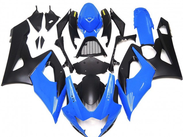 Bleu Brillant Avec Logos Jaunes 05-06 Suzuki GSXR 1000 Carénage Bleu Brillant Avec Logos Jaunes 05-06 Suzuki GSXR 1000 Carénage