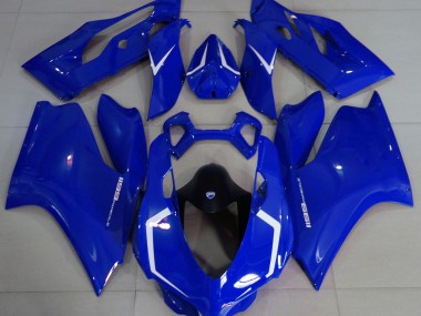 Bleu Brillant & Blanc 11-14 Ducati 1199 Carénage