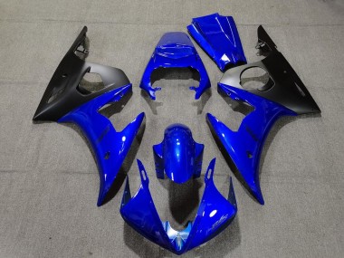 Bleu Brillant & Noir 05 Yamaha R6 Carénage