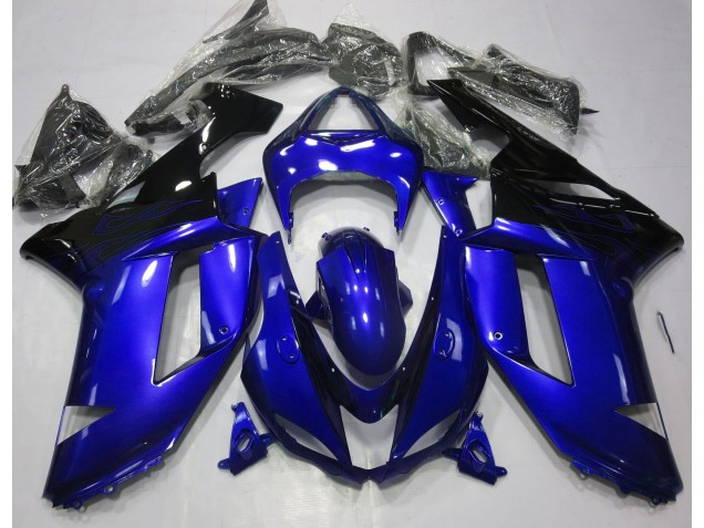 Bleu Brillant & Noir 07-08 Kawasaki ZX6R Carénage Bleu Brillant & Noir 07-08 Kawasaki ZX6R Carénage
