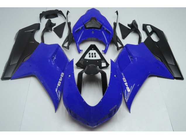 Bleu Brillant & Noir 07-14 Ducati 848 1098 1198 Carénage Bleu Brillant & Noir 07-14 Ducati 848 1098 1198 Carénage