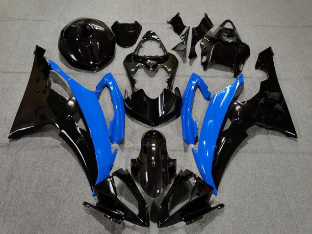 Bleu Brillant & Noir 08-16 Yamaha R6 Carénage Bleu Brillant & Noir 08-16 Yamaha R6 Carénage