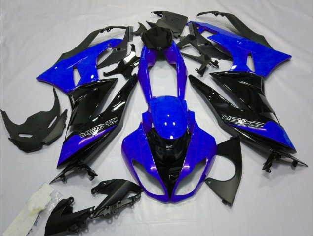Bleu Brillant & Noir 09-12 Kawasaki ZX6R Carénage Bleu Brillant & Noir 09-12 Kawasaki ZX6R Carénage