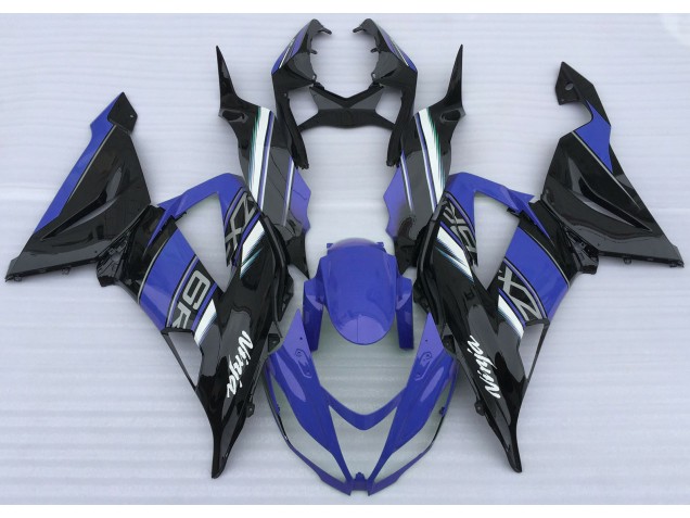 Bleu Brillant & Noir 13-18 Kawasaki ZX6R Carénage Bleu Brillant & Noir 13-18 Kawasaki ZX6R Carénage