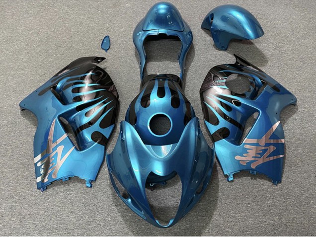 Bleu Ciel & Noir 97-07 Suzuki GSXR 1300 Carénage Bleu Ciel & Noir 97-07 Suzuki GSXR 1300 Carénage