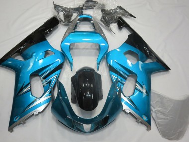 Bleu Clair & Argent 01-03 Suzuki GSXR 600-750 Carénage