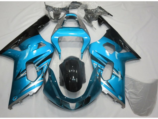 Bleu Clair & Argent 01-03 Suzuki GSXR 600-750 Carénage Bleu Clair & Argent 01-03 Suzuki GSXR 600-750 Carénage