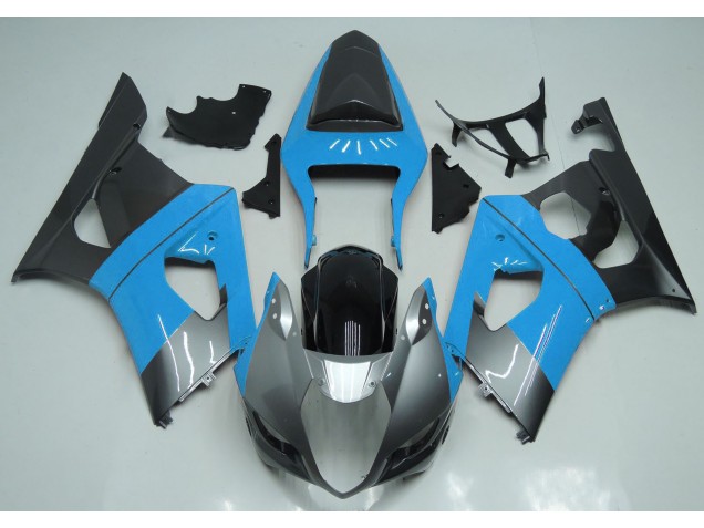 Bleu Clair Argent & Noir 03-04 Suzuki GSXR 1000 Carénage Bleu Clair Argent & Noir 03-04 Suzuki GSXR 1000 Carénage