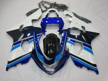 Bleu Clair Blanc & Noir 04-05 Suzuki GSXR 600-750 Carénage