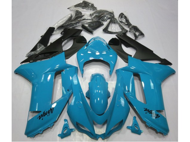 Bleu Clair Brillant 07-08 Kawasaki ZX6R Carénage Bleu Clair Brillant 07-08 Kawasaki ZX6R Carénage