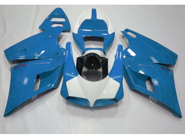 Bleu Clair Brillant & Blanc 93-05 Ducati 996 748 916 998 Carénage Bleu Clair Brillant & Blanc 93-05 Ducati 996 748 916 998 Carénage