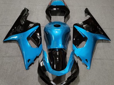 Bleu Clair Brillant & Noir 01-03 Suzuki GSXR 600-750 Carénage