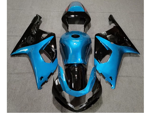 Bleu Clair Brillant & Noir 01-03 Suzuki GSXR 600-750 Carénage Bleu Clair Brillant & Noir 01-03 Suzuki GSXR 600-750 Carénage