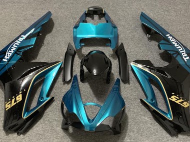 Bleu Clair Brillant & Noir 09-12 Triumph Daytona 675 Carénage