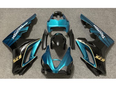 Bleu Clair Brillant & Noir 09-12 Triumph Daytona 675 Carénage