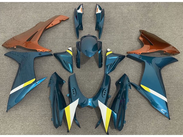 Bleu Clair Brillant & Orange 11-24 Suzuki GSXR 600-750 Carénage Bleu Clair Brillant & Orange 11-24 Suzuki GSXR 600-750 Carénage