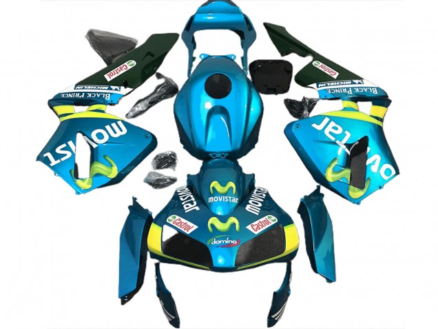 Bleu Clair Movistar 03-04 Honda CBR600RR Carénage Bleu Clair Movistar 03-04 Honda CBR600RR Carénage