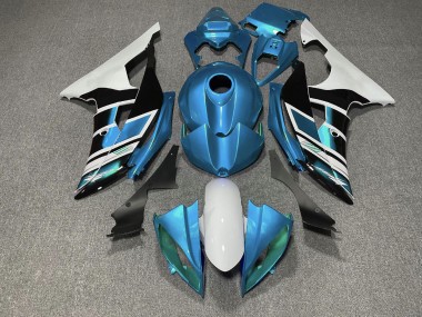 Bleu Clair Noir & Blanc Style OEM 08-16 Yamaha R6 Carénage