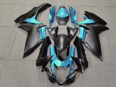 Bleu Clair & Noir Mat 11-24 Suzuki GSXR 600-750 Carénage