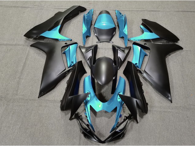 Bleu Clair & Noir Mat 11-24 Suzuki GSXR 600-750 Carénage Bleu Clair & Noir Mat 11-24 Suzuki GSXR 600-750 Carénage