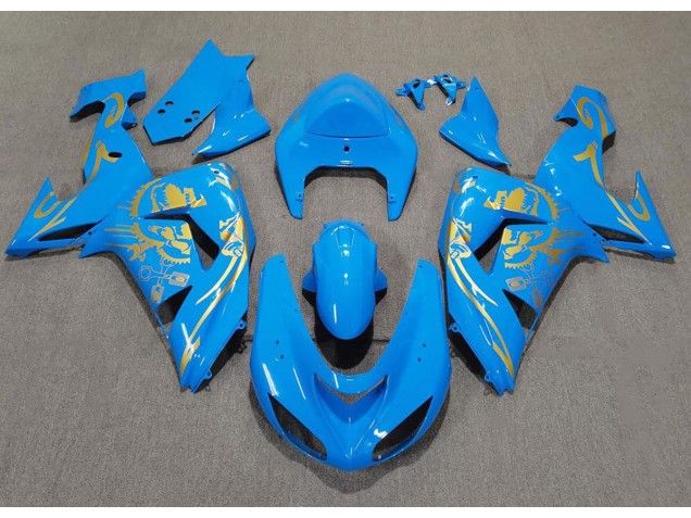 Bleu Clair & Or 06-07 Kawasaki ZX10R Carénage Bleu Clair & Or 06-07 Kawasaki ZX10R Carénage