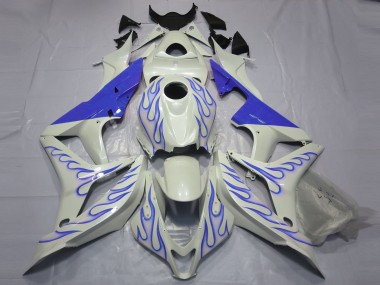 Bleu Flamme Sur Blanc 07-08 Honda CBR600RR Carénage