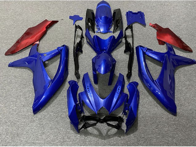 Bleu Foncé & Rouge 08-10 Suzuki GSXR 600-750 Carénage Bleu Foncé & Rouge 08-10 Suzuki GSXR 600-750 Carénage