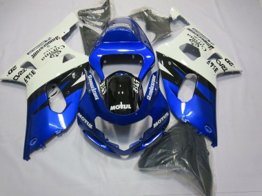 Bleu & Noir 01-03 Suzuki GSXR 600-750 Carénage
