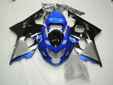 Bleu Noir & Argent 04-05 Suzuki GSXR 600-750 Carénage