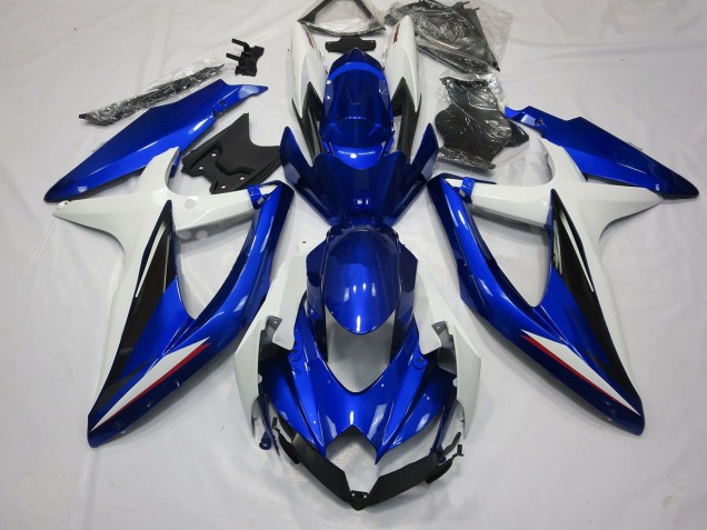 Bleu Noir & Blanc 08-10 Suzuki GSXR 600-750 Carénage Bleu Noir & Blanc 08-10 Suzuki GSXR 600-750 Carénage
