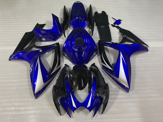 Bleu Noir & Blanc Spécial 06-07 Suzuki GSXR 600-750 Carénage Bleu Noir & Blanc Spécial 06-07 Suzuki GSXR 600-750 Carénage